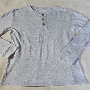 Epic Threads Light Gray Kids Long Sleeve Polo